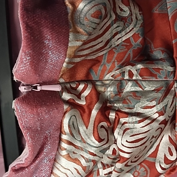 Nicole Miller Gorgeous Strapless Metallic Pink Silk Cocktail Dress -12- - Picture 6 of 9